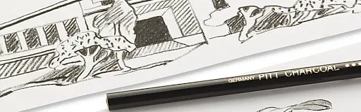 Набор угольных карандашей Pitt Charcoal, цвет черный безмасляный, 3 жесткости,117498 Faber-Castell 4