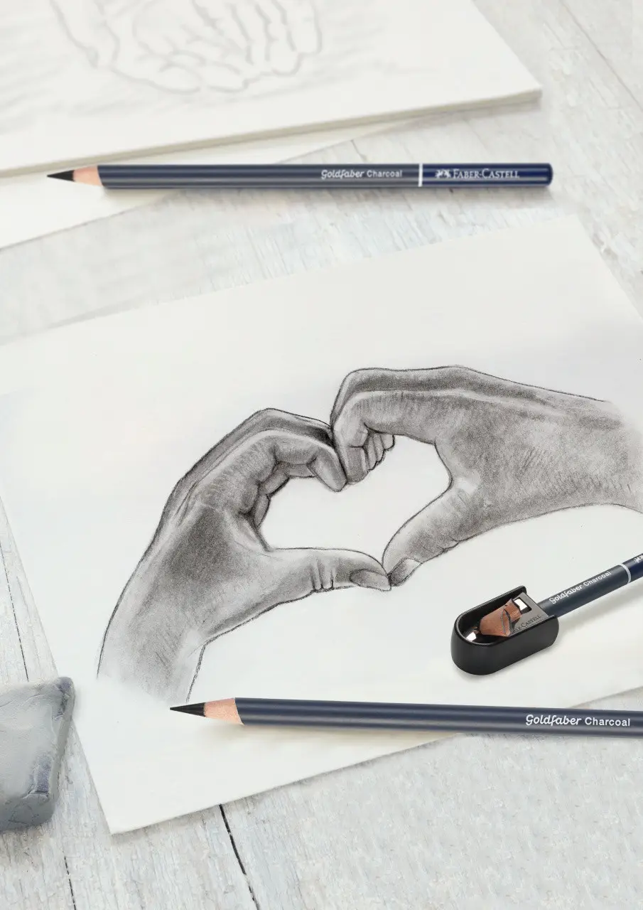 Набор угольных карандашей с аксессуарами, Goldfaber Charcoal Sketch Starter Set, 8 предметов, 114006, Faber-Castell 4