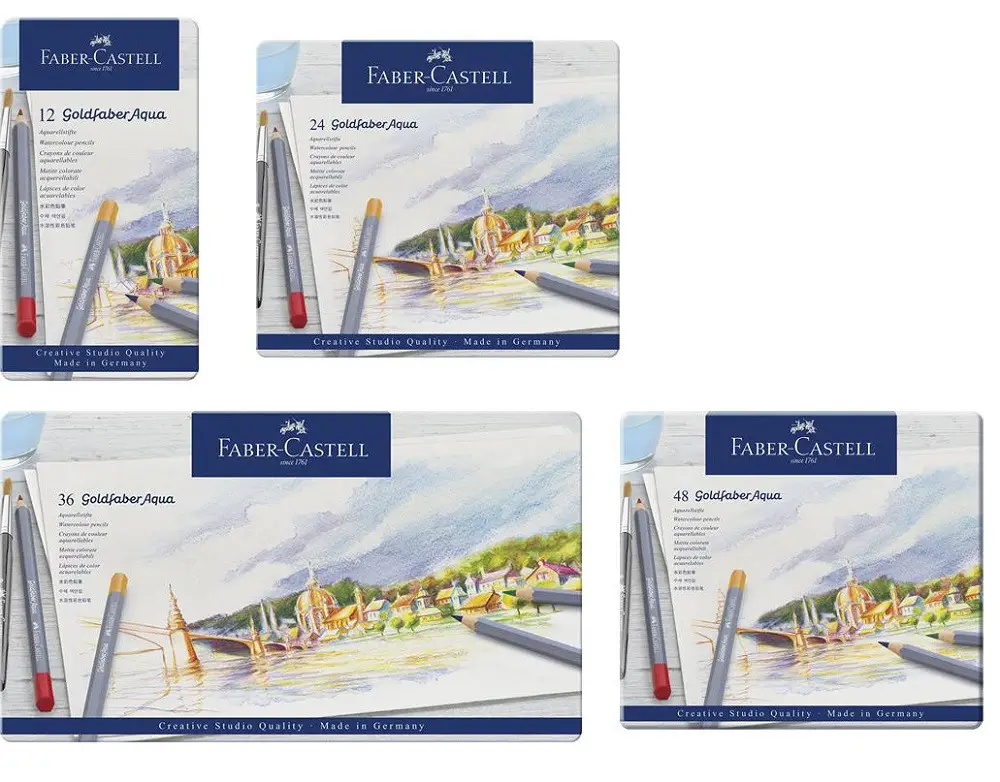Карандаши 12 цв. акварельные Goldfaber Aqua в металлической коробке, 114612 Faber-Castell 9