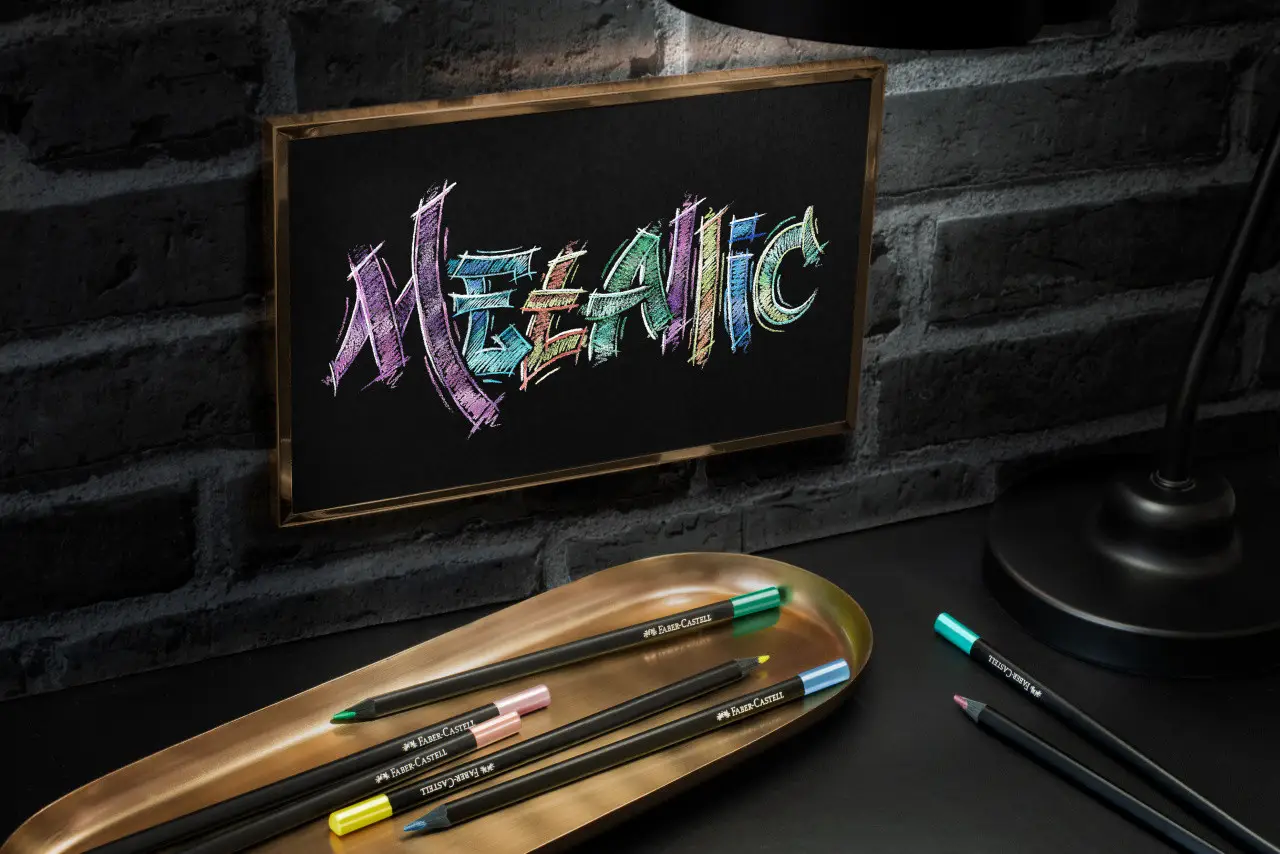 Олівці 12 кол. тригранні Metallic, чорне дерево 116415, Faber-Castell 5