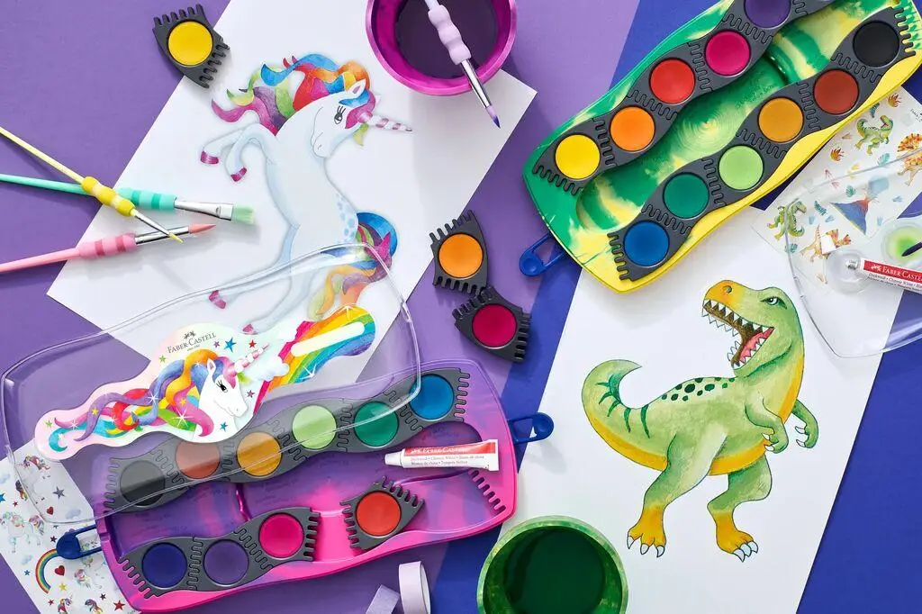 Карандаши 18 цв. Dinosaur + 3 неоновых + 3 маталика 111222, Faber-Castell 2