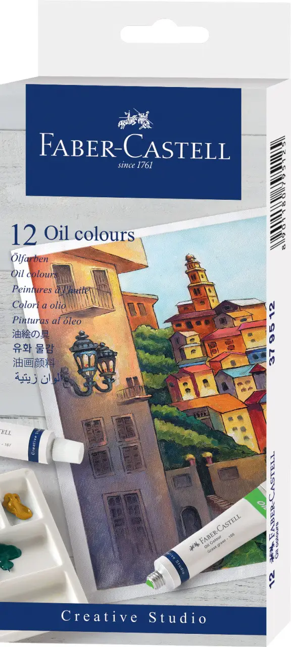 Краска масляная 12 цв. Creative Studio, 12 туб х 9 мл, 379512 Faber-Castell