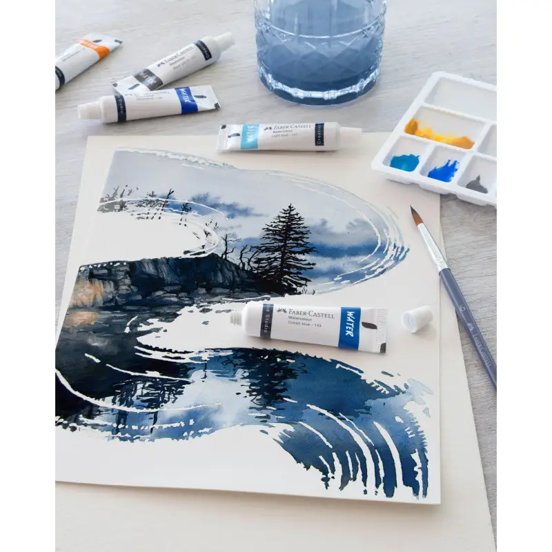 Фарби акварельні 24 кол. Watercolours, в тубах по 9 мл + палітра та пензлик, 169624 Faber-Castell 6