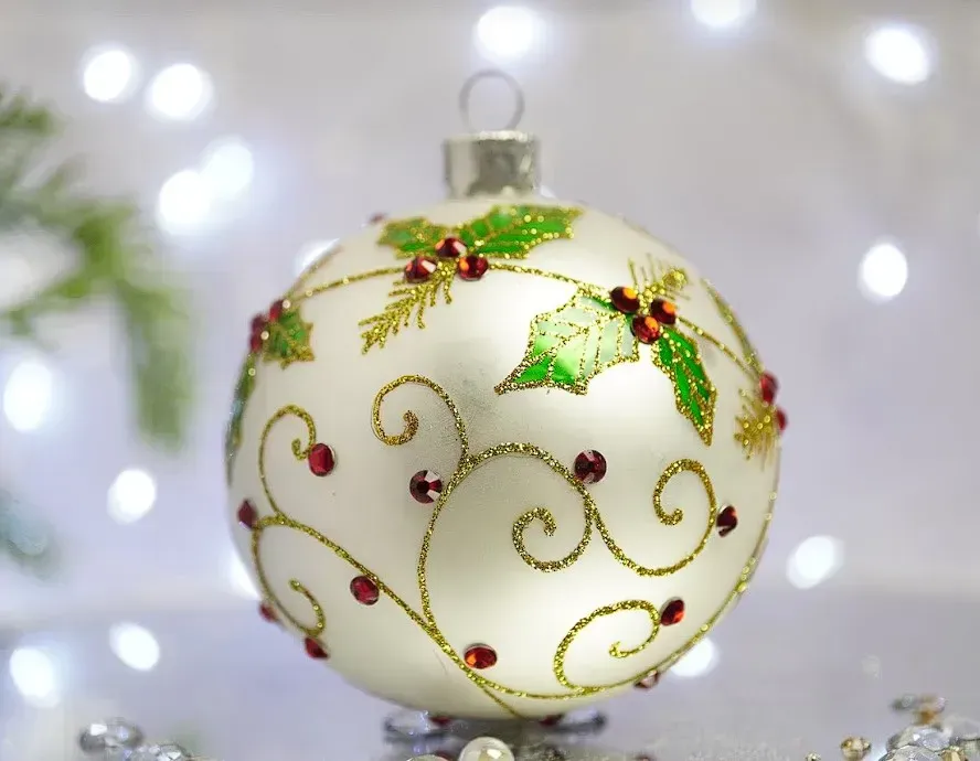 Набор елочных шаров "Рождественские цветы" 5