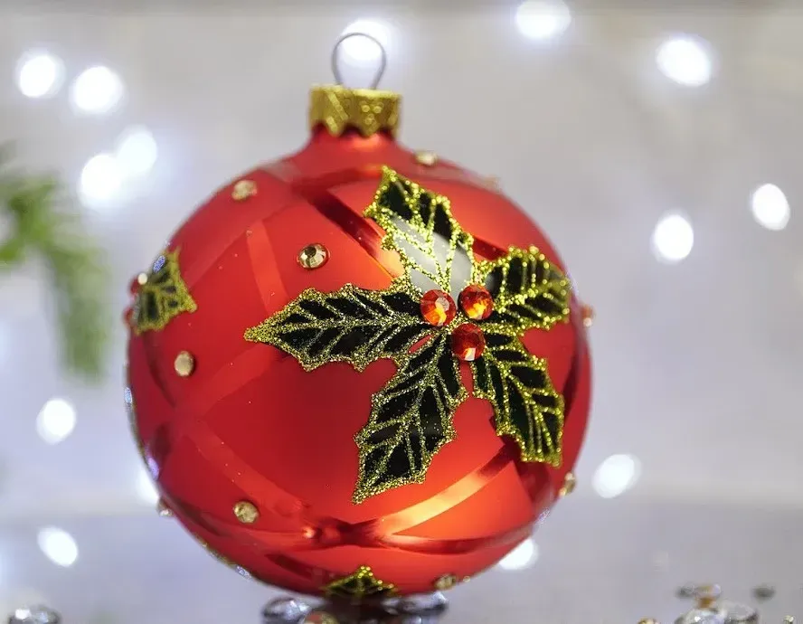 Набор елочных шаров "Рождественские цветы" 3