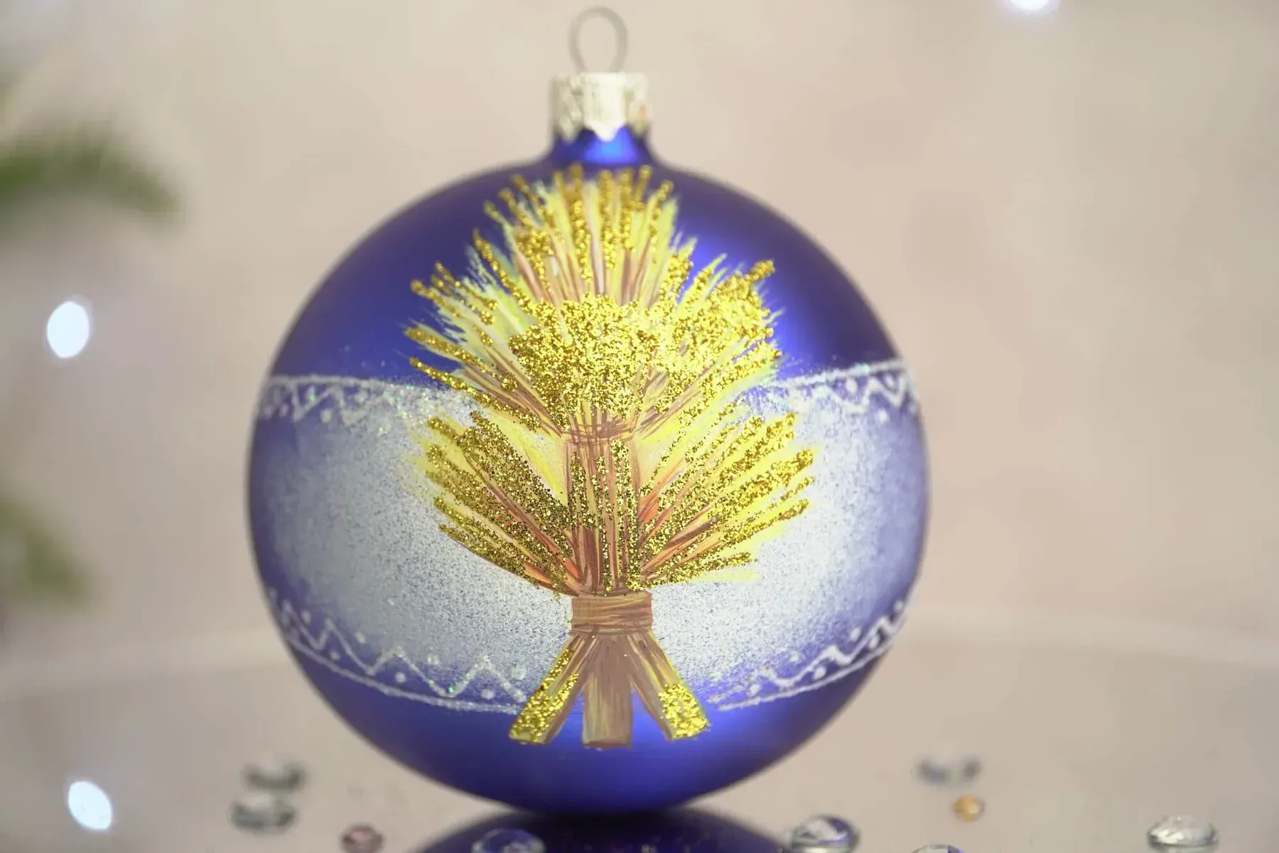 Набор елочных шаров "Соломенные украшения" 2