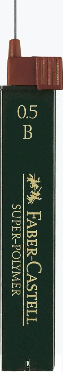 Грифель для механічного олівця Fineline lead Super-Polymer 0,5 мм, B, 120501 Faber-Castell