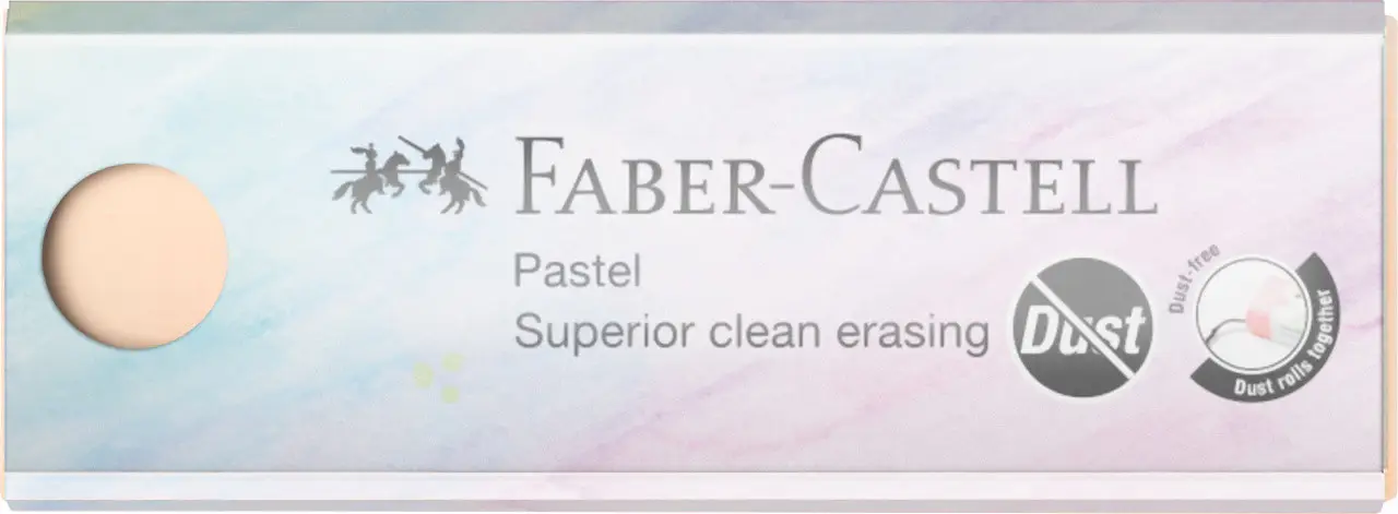 Гумка вінілова Dust-free Pastel, кольори пастельні асорті, 187392 Faber-Castell 2