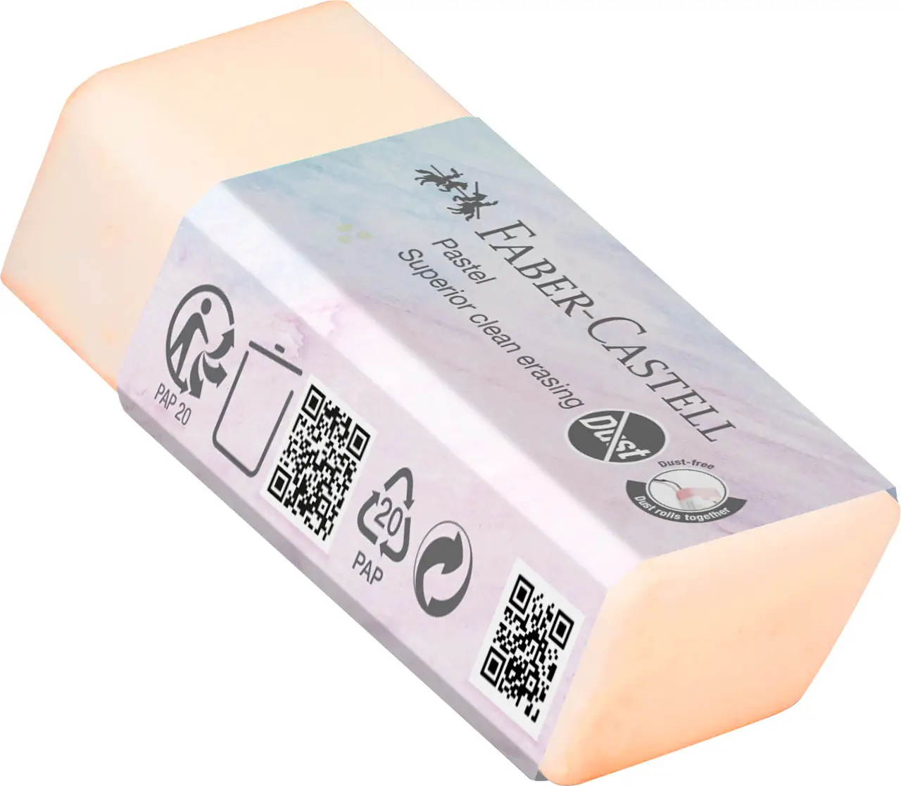 Гумка вінілова Dust-free Pastel, кольори пастельні асорті, 187392 Faber-Castell 3