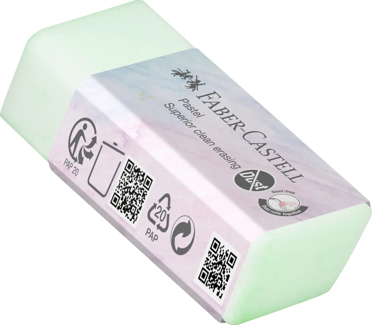 Гумка вінілова Dust-free Pastel, кольори пастельні асорті, 187392 Faber-Castell 4