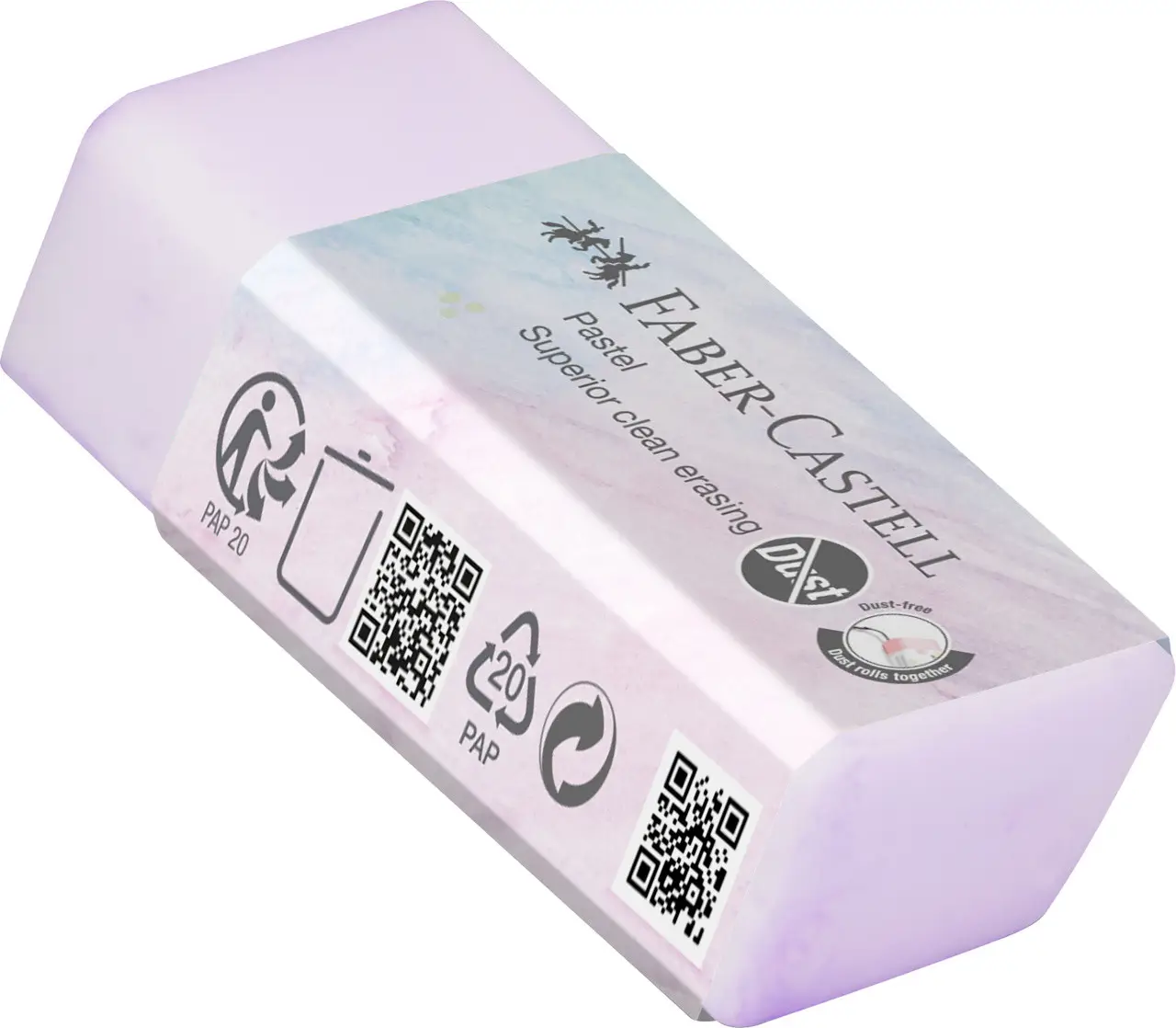 Гумка вінілова Dust-free Pastel, кольори пастельні асорті, 187392 Faber-Castell 5