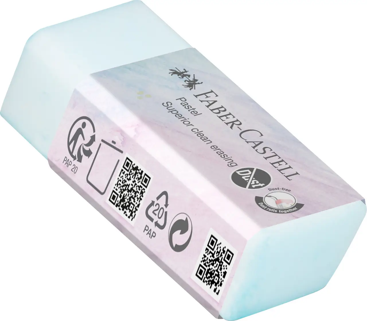 Гумка вінілова Dust-free Pastel, кольори пастельні асорті, 187392 Faber-Castell 6