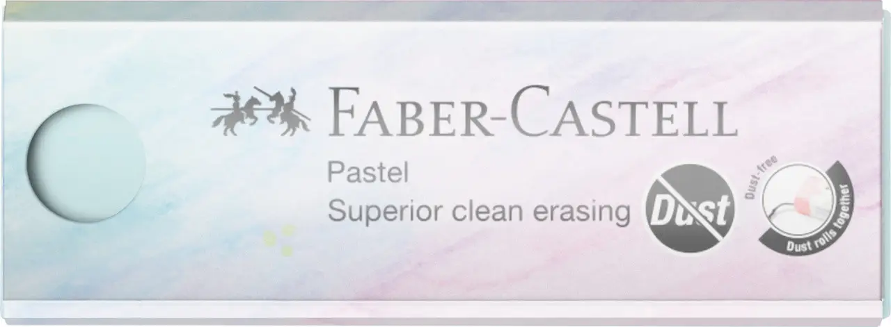 Гумка вінілова Dust-free Pastel, кольори пастельні асорті, 187392 Faber-Castell 8
