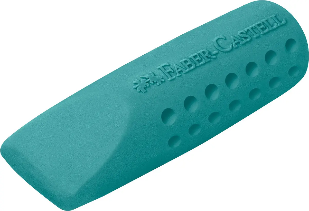 Гумка-ковпачок Eraser Cap RollOn Grip 2001, кольорові (2 гумки в упаковці), 187173 Faber-Castell 4