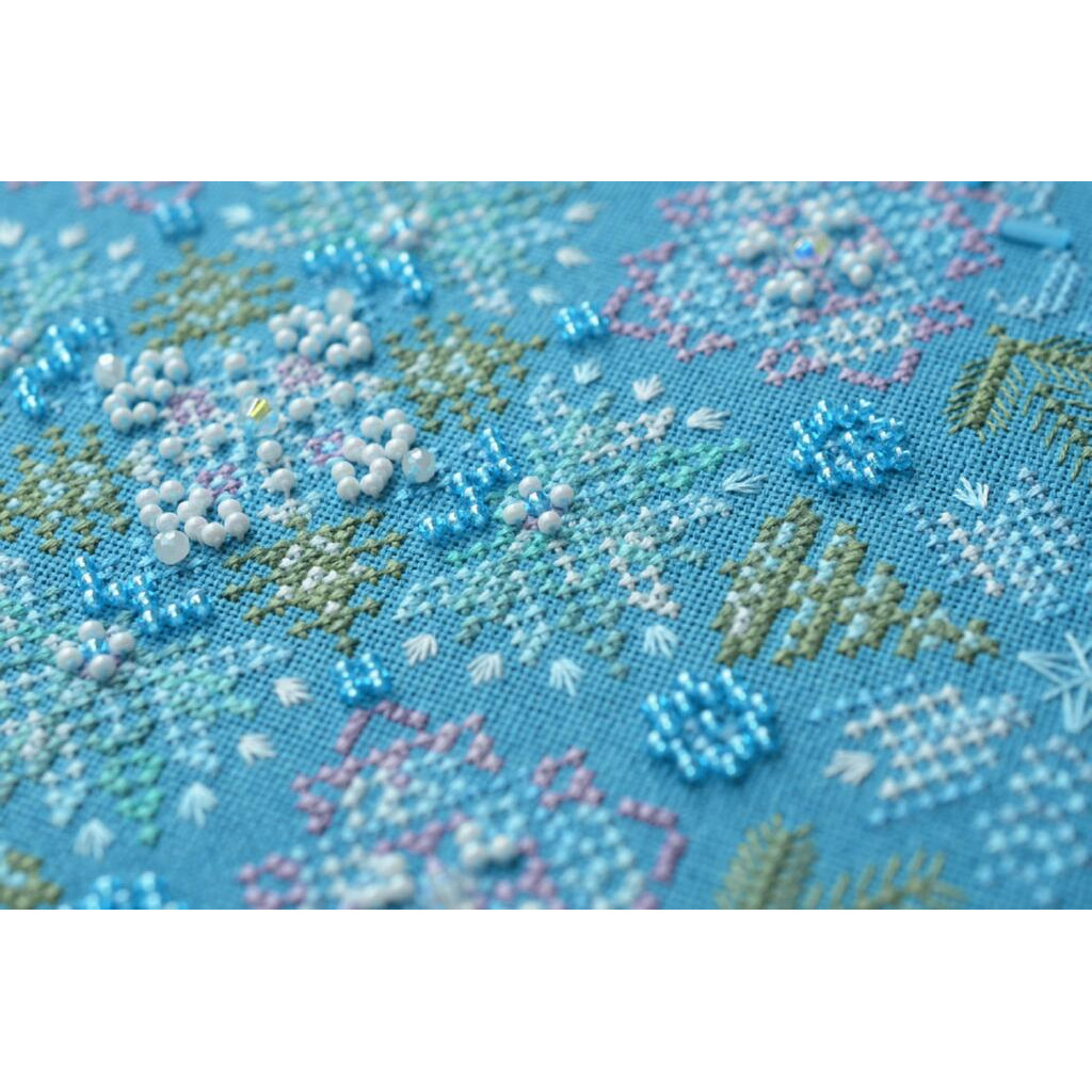 Набор для вышивания крестиком Х-206 "Зимная мандала" Ø17,5см (без пялец), TelaArtis 2