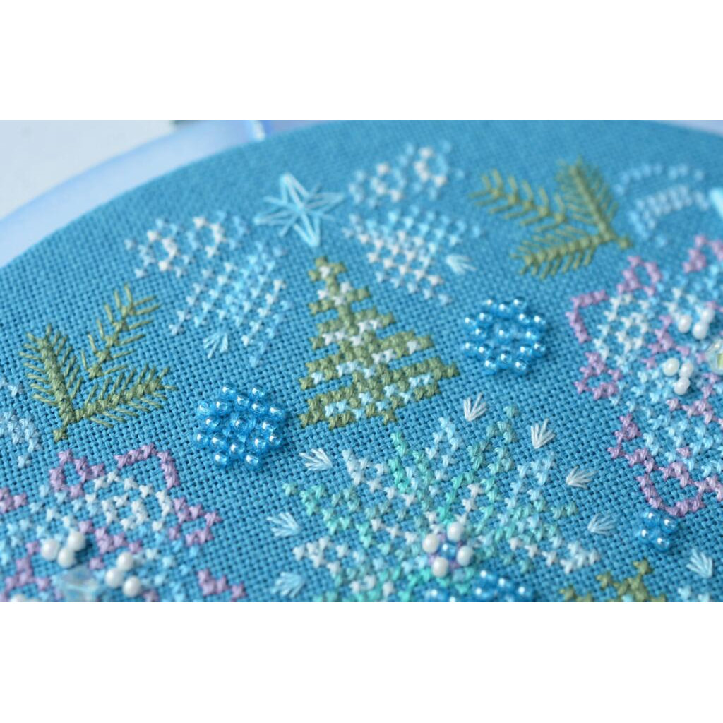 Набор для вышивания крестиком Х-206 "Зимная мандала" Ø17,5см (без пялец), TelaArtis 4