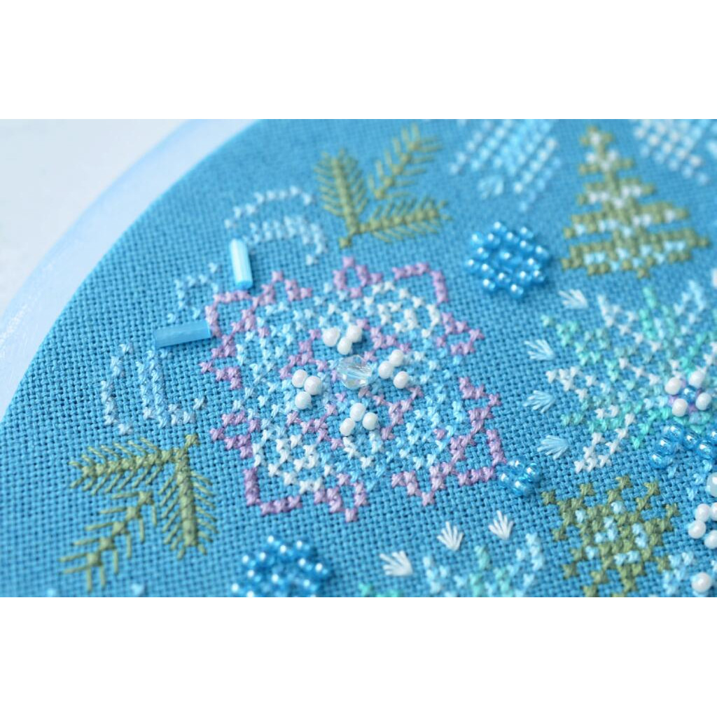 Набор для вышивания крестиком Х-206 "Зимная мандала" Ø17,5см (без пялец), TelaArtis 5