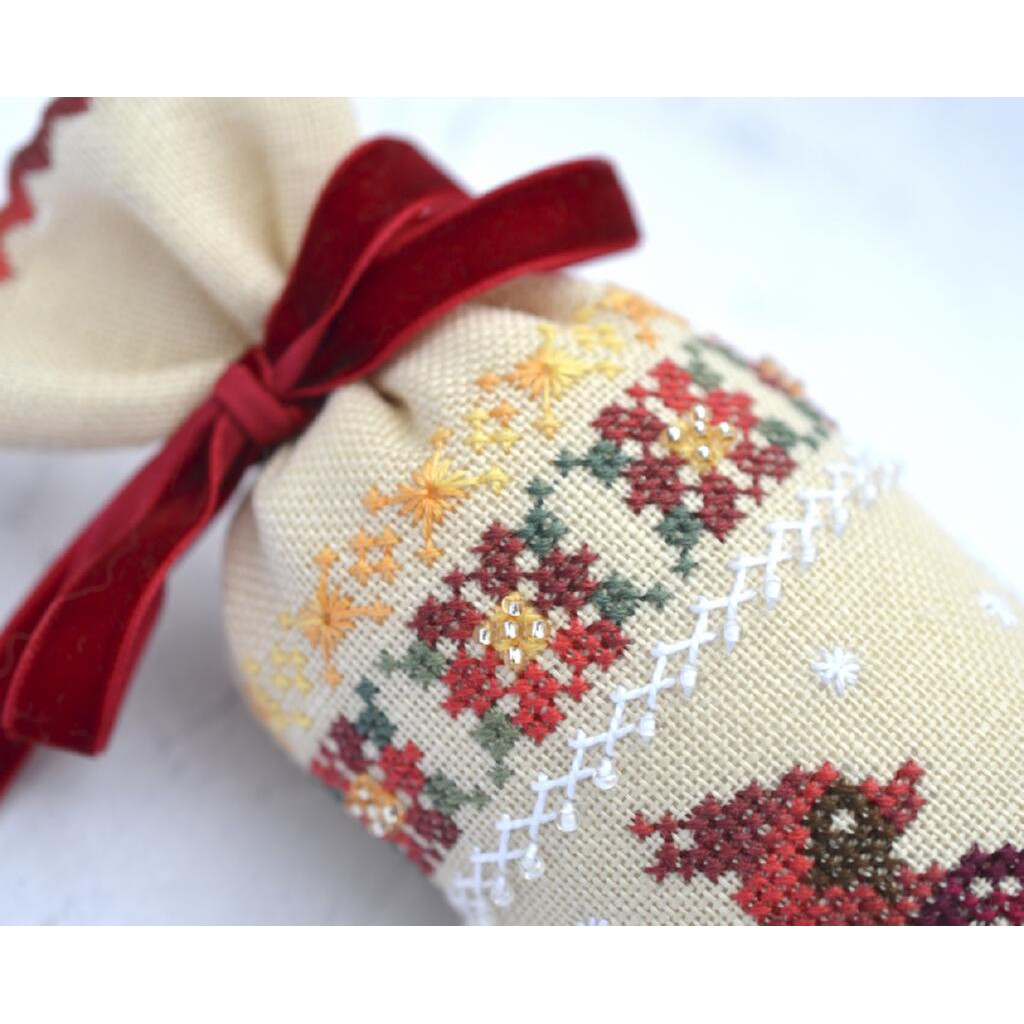 Набор для вышивания крестиком Х-311 "Конфета. Зимний гость" 6*24 см, TelaArtis 3