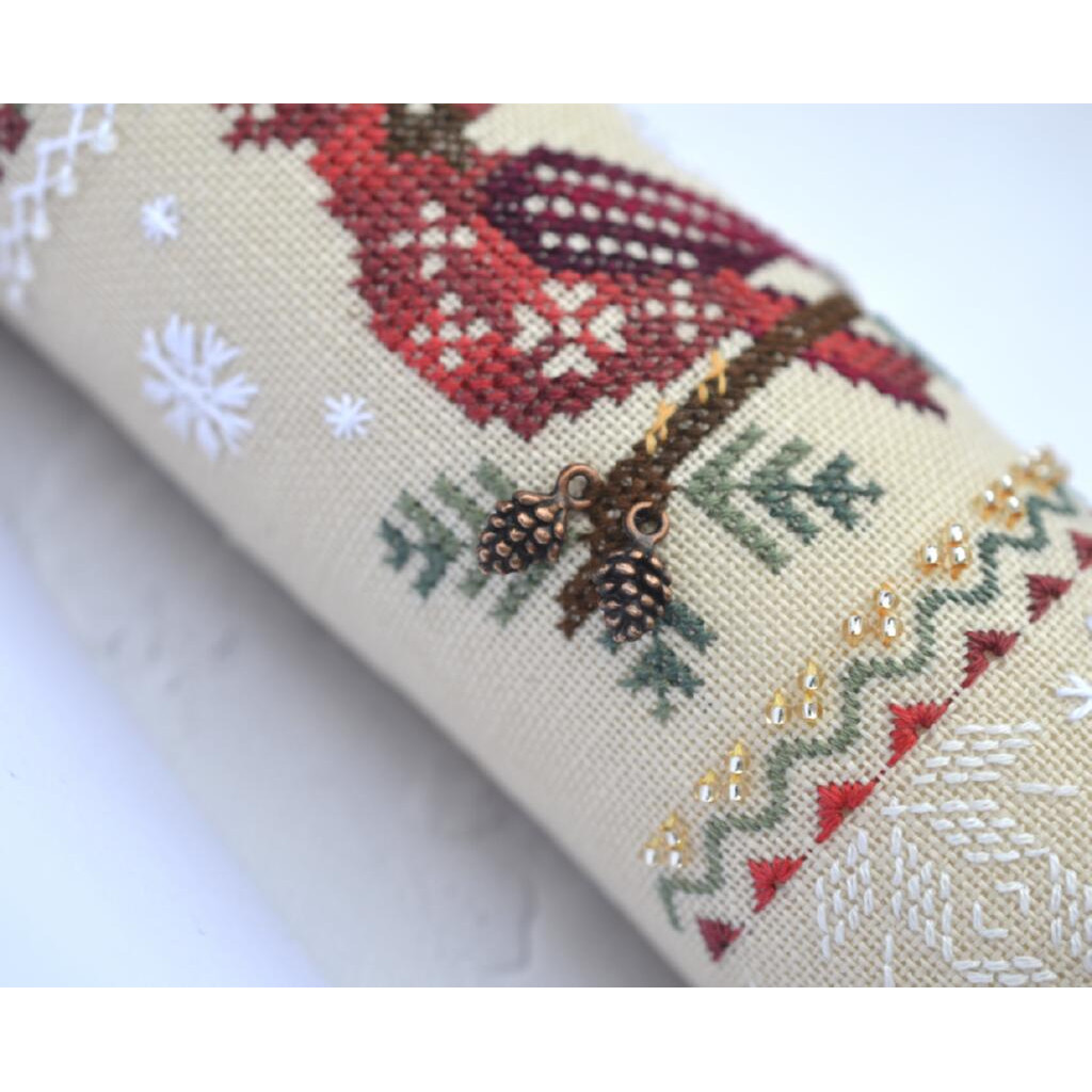 Набор для вышивания крестиком Х-311 "Конфета. Зимний гость" 6*24 см, TelaArtis 4