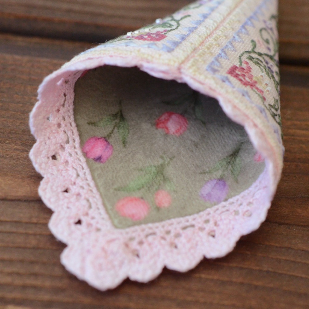 Набор для вышивания крестиком Х-372 "Цветочный чехол и маячок для ножниц" 13*6,5 см, 2,5*2,5 см, TelaArtis 2