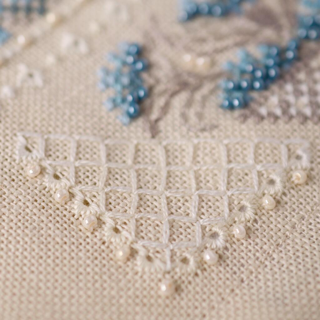 Набор для вышивания крестиком Х-510 "Волошковые узоры" 11*26 см, TelaArtis 3