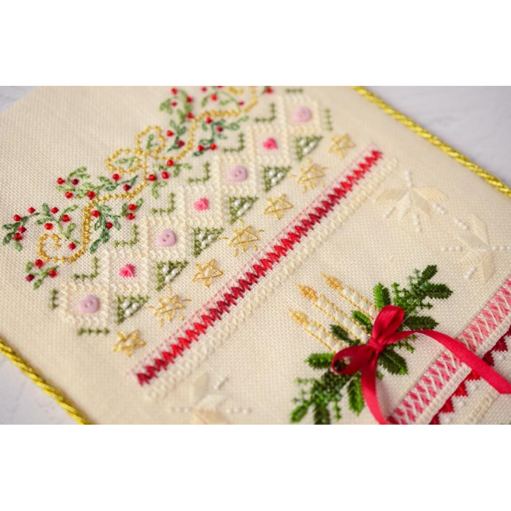 Набор для вышивания крестиком Х-515 "Рождественские кружева" 12*26 см, TelaArtis 1