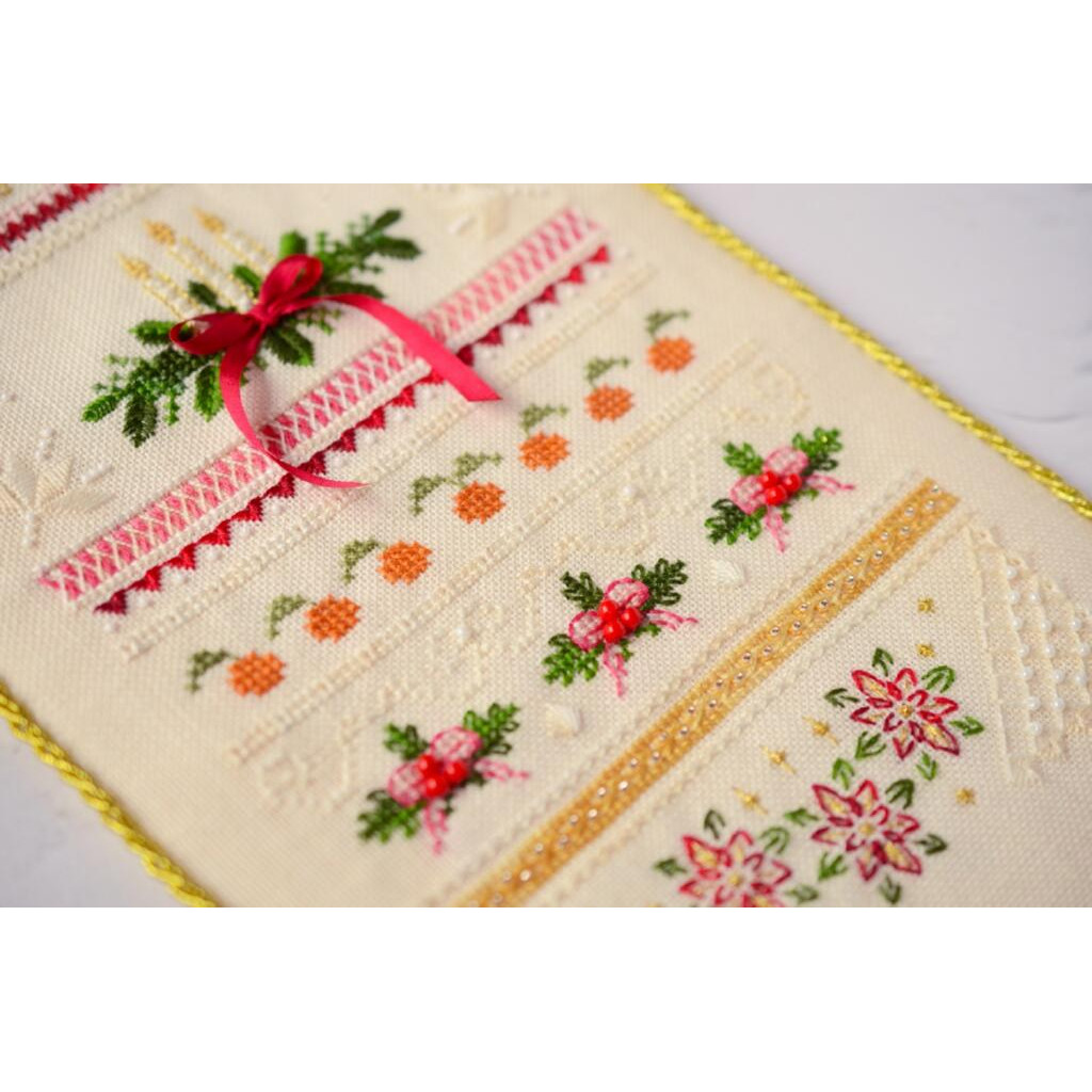 Набор для вышивания крестиком Х-515 "Рождественские кружева" 12*26 см, TelaArtis 2