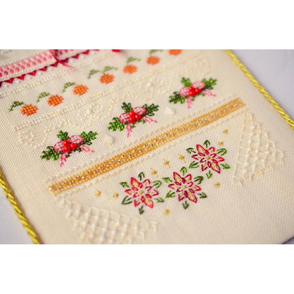 Набор для вышивания крестиком Х-515 "Рождественские кружева" 12*26 см, TelaArtis 3