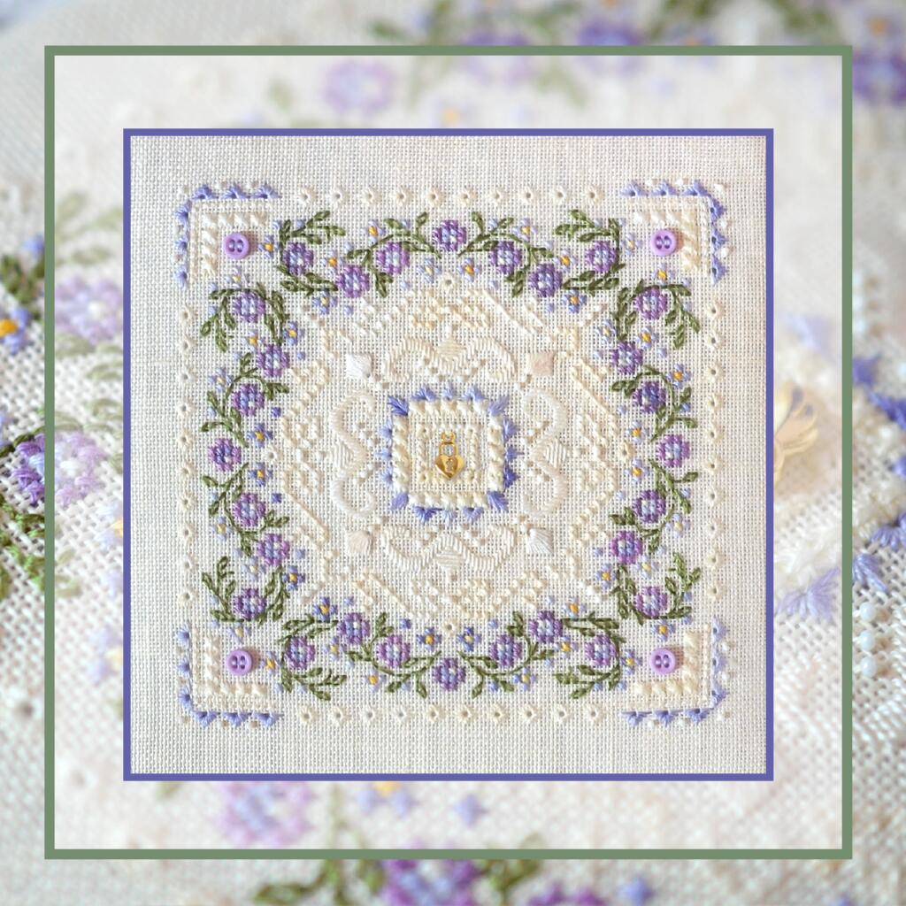 Набор для вышивания крестиком Х-601 "Черничный зефир" 12,5*12,5 см, TelaArtis