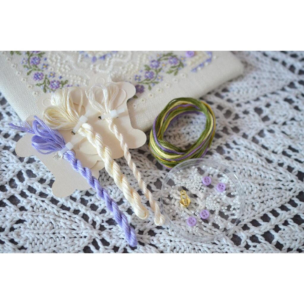 Набор для вышивания крестиком Х-601 "Черничный зефир" 12,5*12,5 см, TelaArtis 1