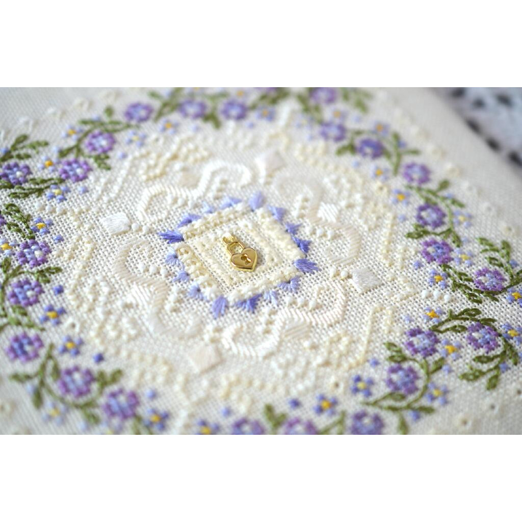 Набор для вышивания крестиком Х-601 "Черничный зефир" 12,5*12,5 см, TelaArtis 4