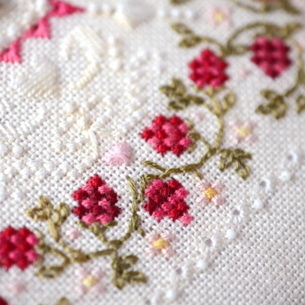 Набор для вышивания крестиком Х-604 "Малиновый зефир" 12,5*12,5 см, TelaArtis 6