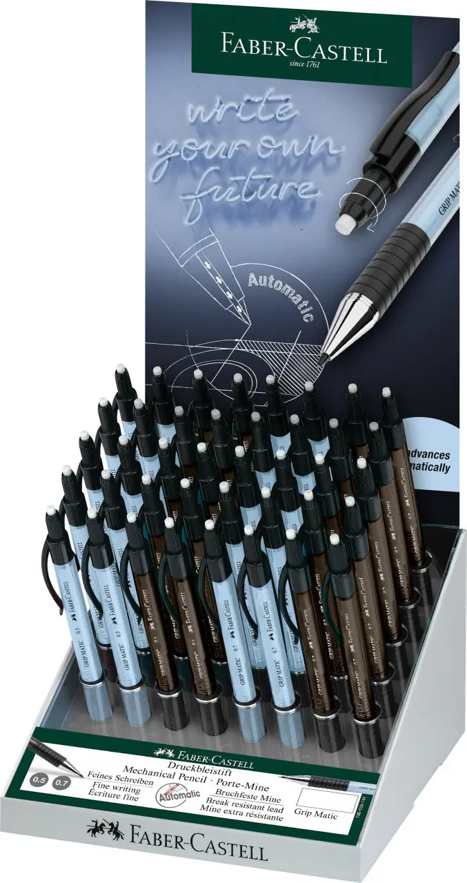 Олівець механічний 0,5 мм Grip Matic, чорний, 137599, Faber-Castell 5