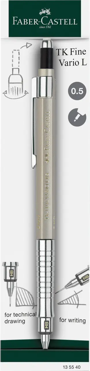 Олівець механічний 0,5 мм Tk-fine Vario Champaghe Gold, 135540 Faber-Castell 3