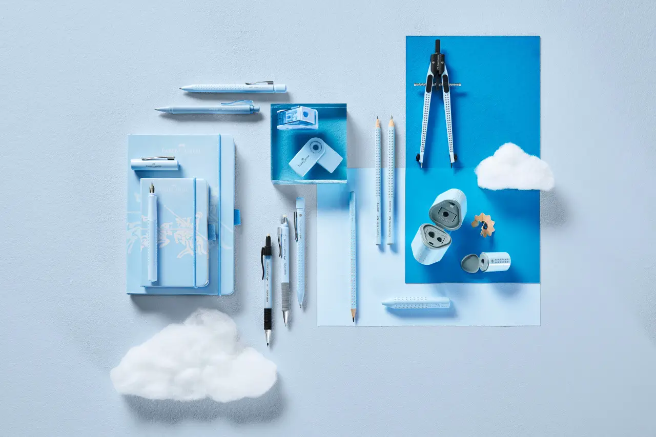 Карандаш чернографитный GRIP2001 В с резинкой SKY BLUE, 217274 Faber-Castell 5