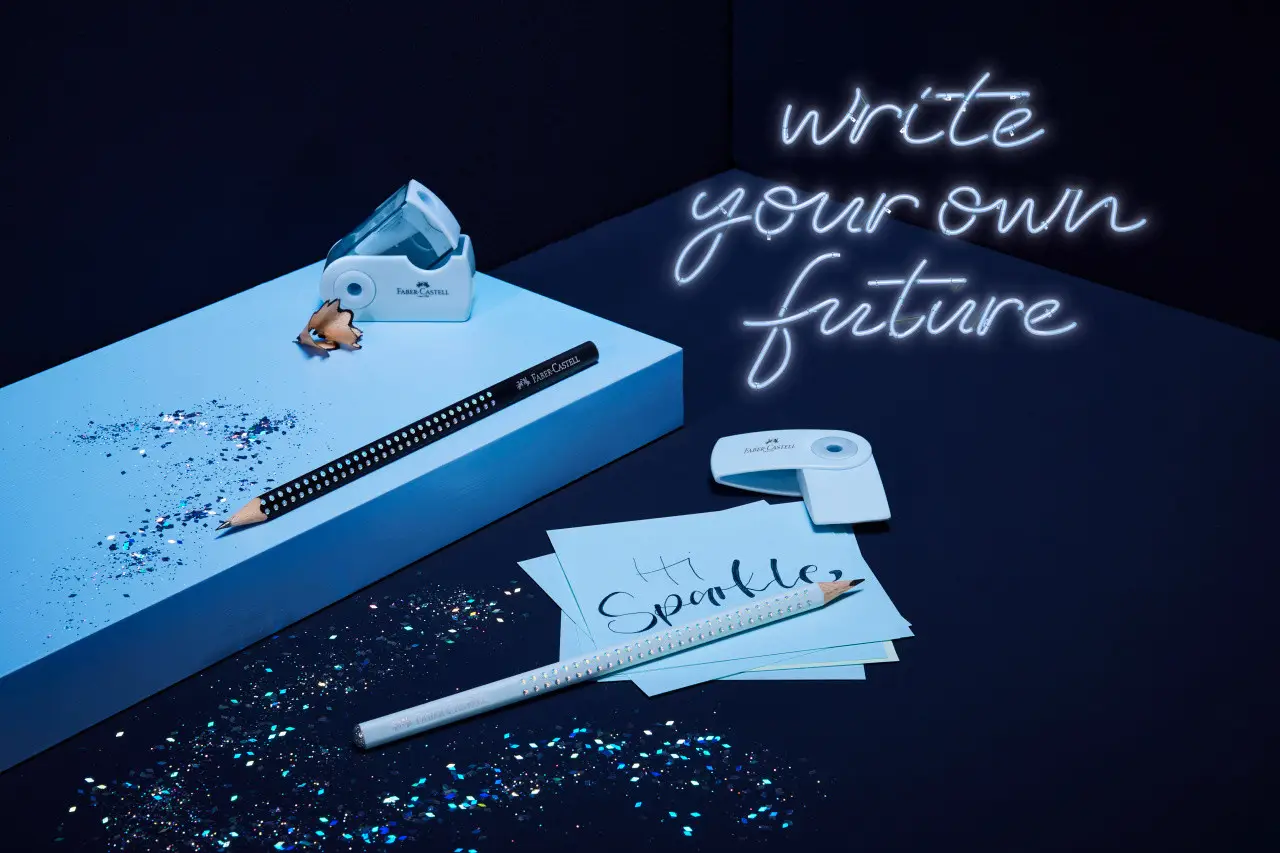 Карандаш чернографитный GRIP2001 В с резинкой SKY BLUE, 217274 Faber-Castell 6