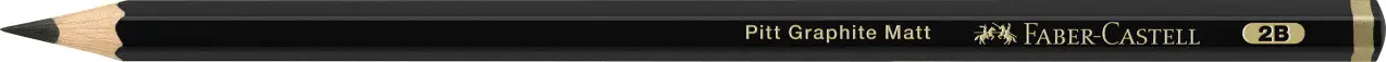 Карандаш чернографитный Pencil Pitt Graphite Matt 2B, 115202, Faber-Castell 1