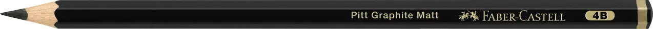Карандаш чернографитный Pencil Pitt Graphite Matt 4B, 115204, Faber-Castell 1