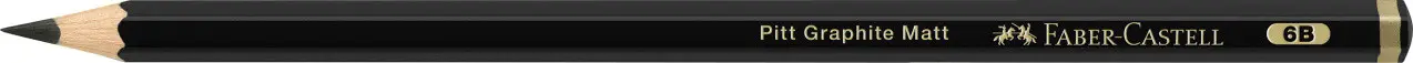 Карандаш чернографитный Pencil Pitt Graphite Matt 6B, 115206, Faber-Castell 1