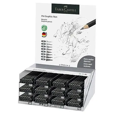 Карандаш чернографитный Pencil Pitt Graphite Matt HB, 115200, Faber-Castell 7