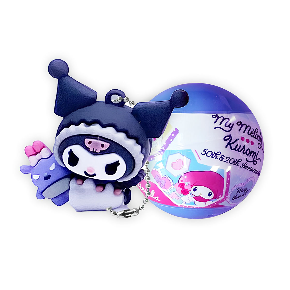 Фігурка-сюрприз на ланцюжку в кулі Cool Things "Hello Kitty" - МОЯ МЕЛОДІ ТА КУРОМІ (в ас.), HK024