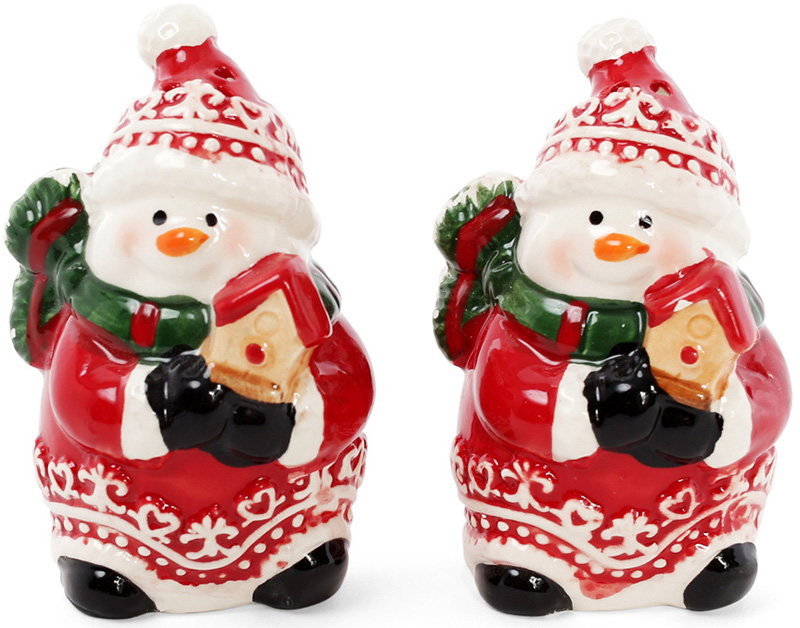 Набор для специй Снеговик: солонка и перечница 8 см, 827-808