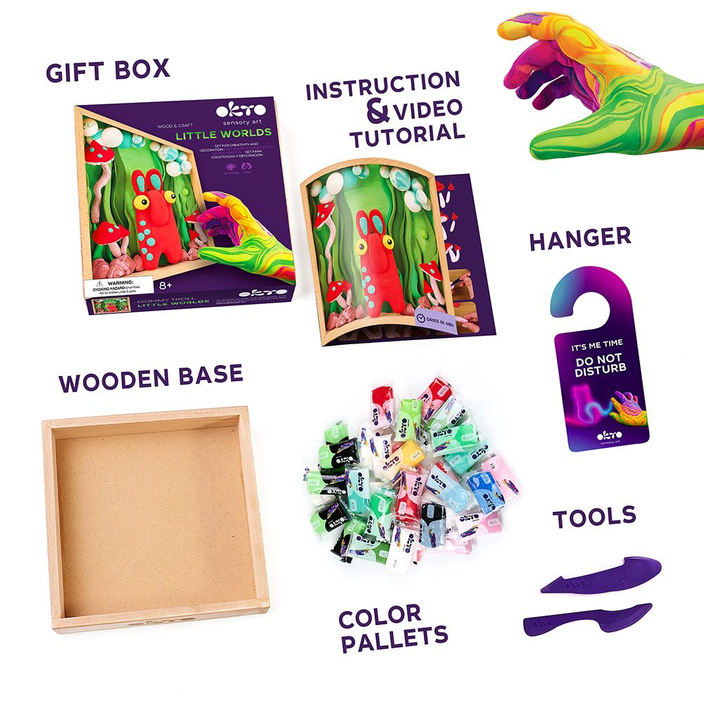 Набір для створення об`ємної картини Wood&Craft Зроби сам Маленькі світи "Троль" 21*21 см, 20031 5