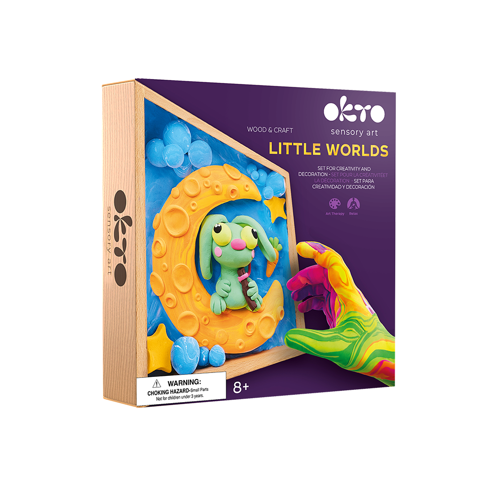 Набір для створення об`ємної картини Wood&Craft Зроби сам Маленькі світи "Заєць на місяці" 21*21 см, 20032