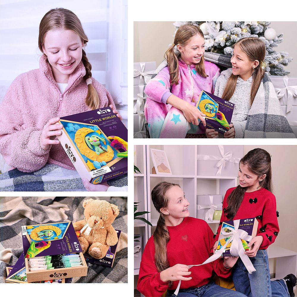 Набір для створення об`ємної картини Wood&Craft Зроби сам Маленькі світи "Заєць на місяці" 21*21 см, 20032 5