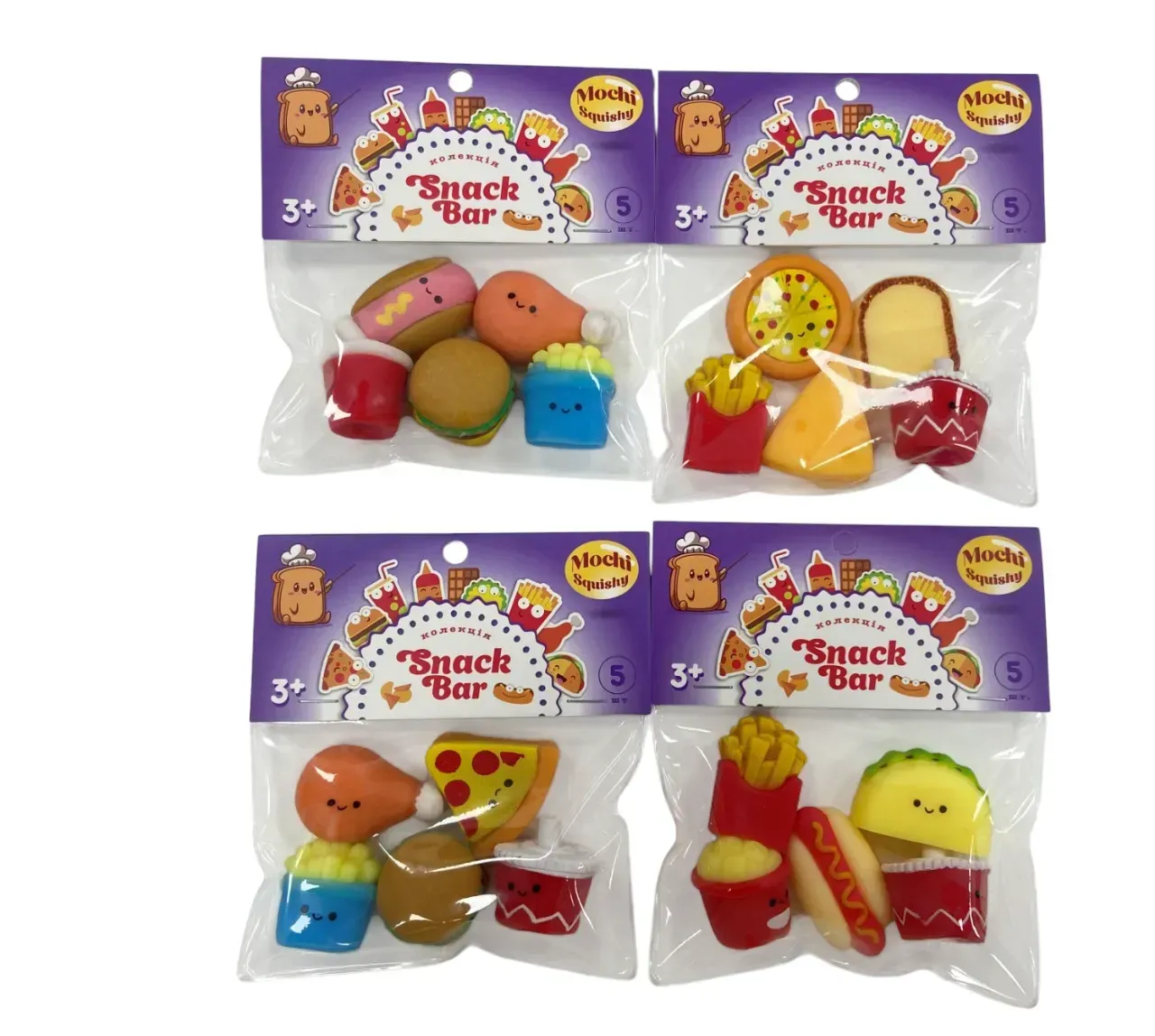 Коллекционные игрушки в наборе Monster Gum mochi squishy "Снек бар", T25003