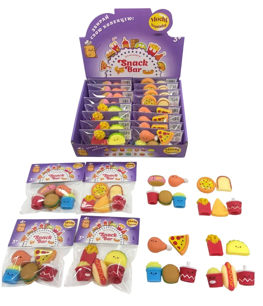 Коллекционные игрушки в наборе Monster Gum mochi squishy "Снек бар", T25003 2