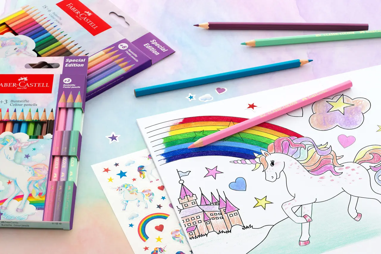 Карандаши 18 цв. Unicorn + 6 пастельных цветов 111221, Faber-Castell 2