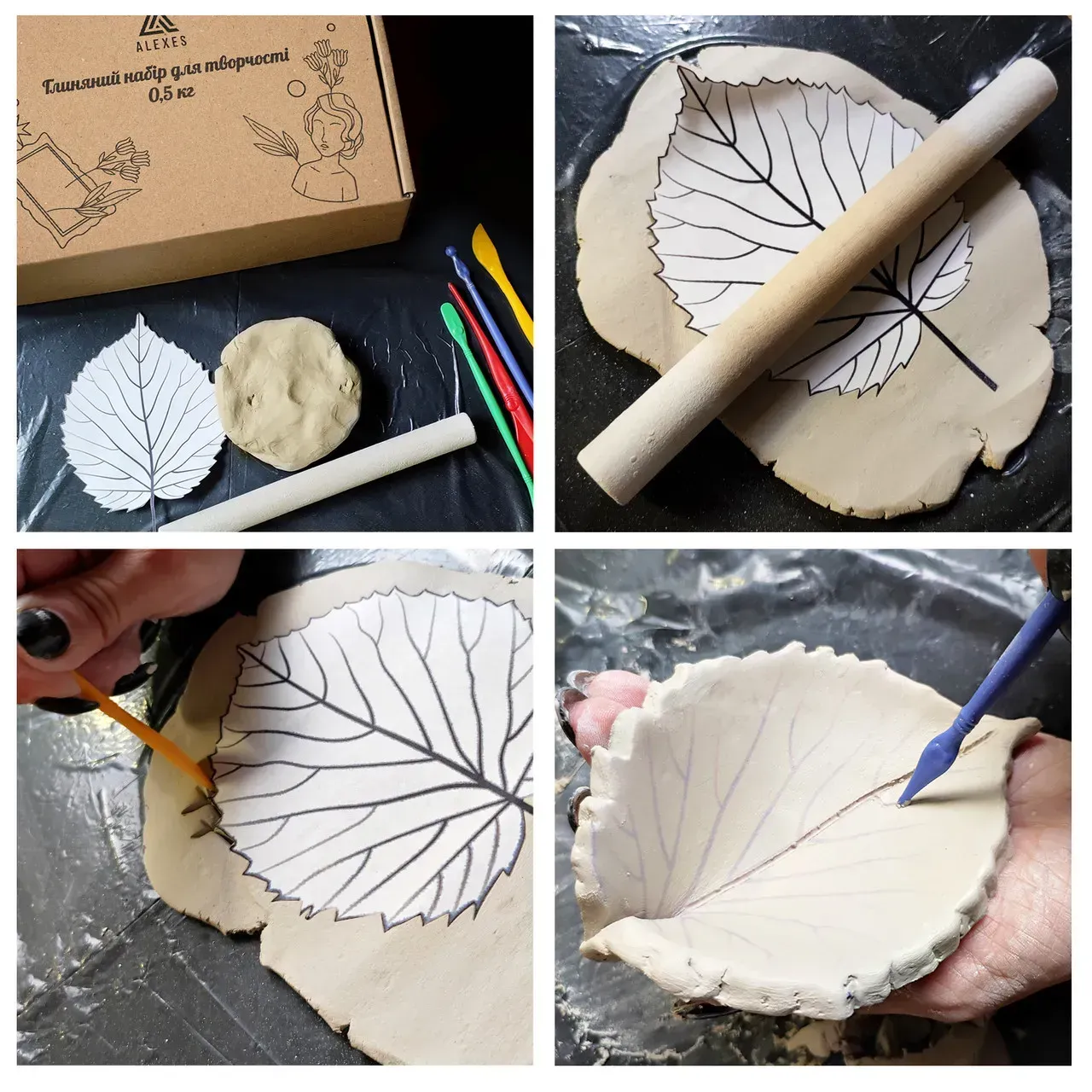 Глиняный набор для творчества 0,5 кг, GL-001 2