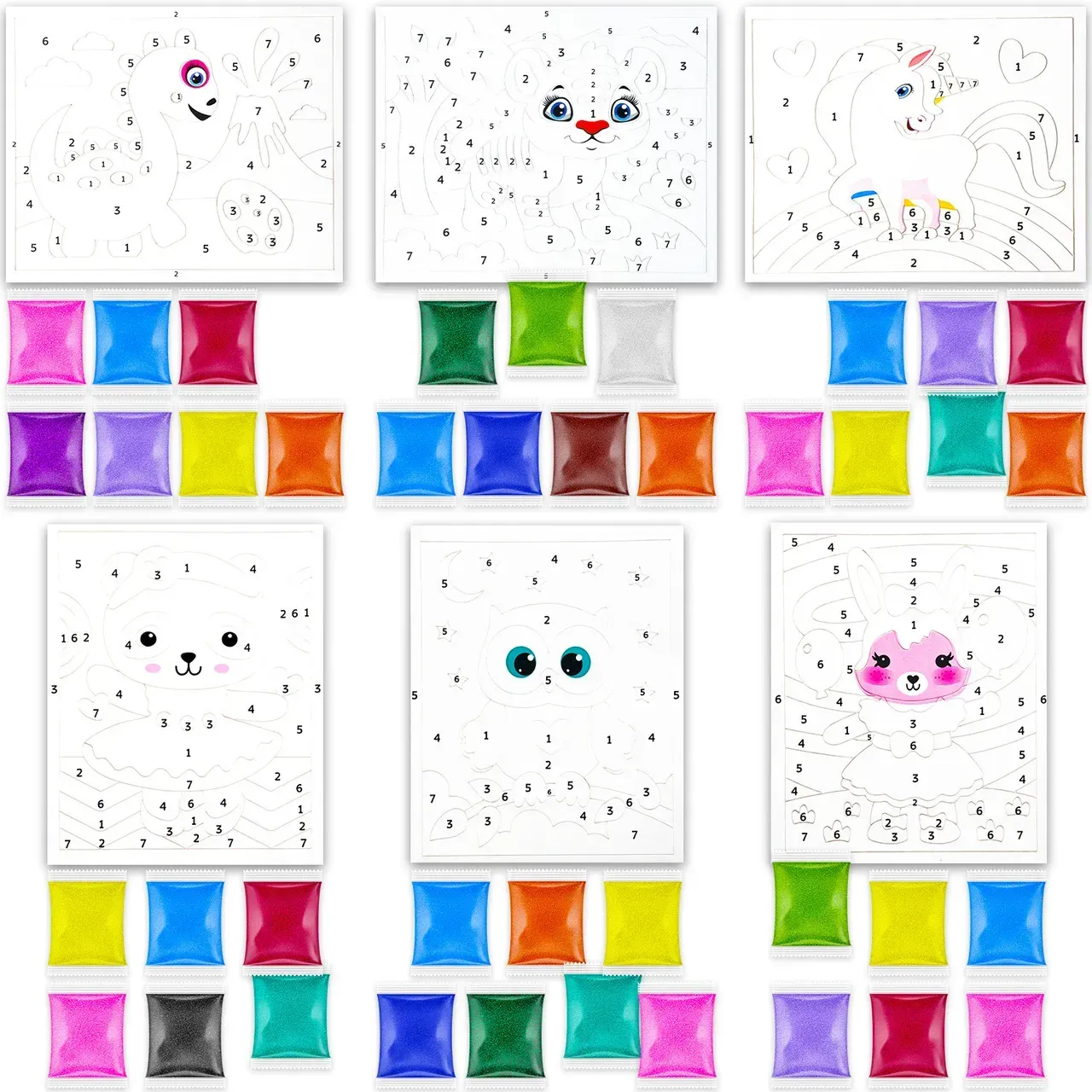 Дитячий набір для творчості "Картина з піску 6 в 1", KP-001 1